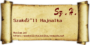 Szakáll Hajnalka névjegykártya