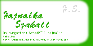 hajnalka szakall business card